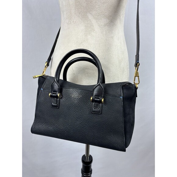 Smythson of Bond St Eliot Mini Tote Black Leather Top Handle Bag Crossbody - Picture 14 of 14